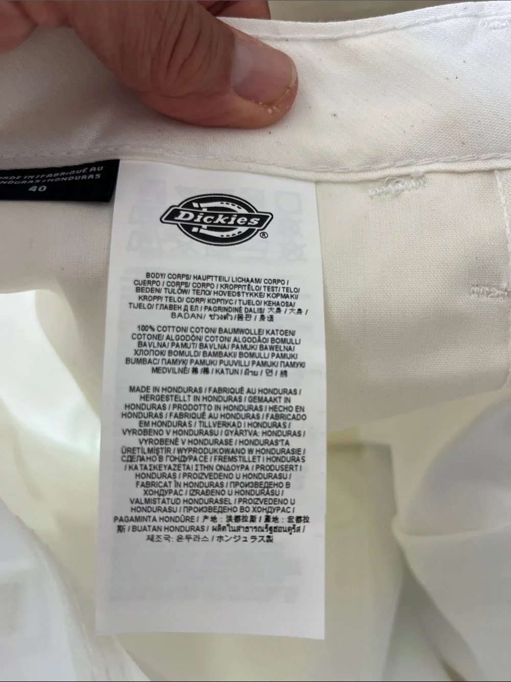 NWT Dickies Men’s Relaxed Fit Utility Shorts White Size 40